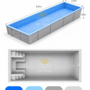 Piscina Fibra de Vidrio 9,0x3,3 (instalada)