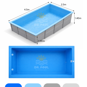 Piscina Fibra de Vidrio 4,5x2,5 (instalada)