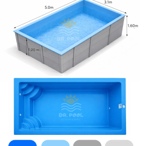 Piscina Fibra de Vidrio 5,0x3,1 (instalada)